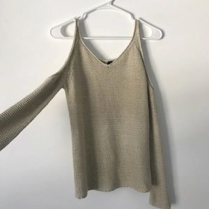 Knit Sweater with Open Shoulders